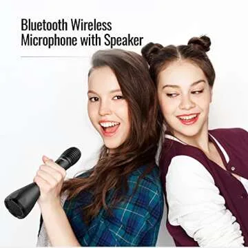 TAKSTAR 2-in-1 Bluetooth Wireless Microphone & Voice Amplifier, Portable Wireless Mic Speaker, Handheld Microphone for Singing, Karaoke, Meeting, Teach, Class, Outdoors, Speech, Party - DA10