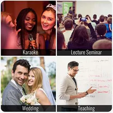 TAKSTAR 2-in-1 Bluetooth Wireless Microphone & Voice Amplifier, Portable Wireless Mic Speaker, Handheld Microphone for Singing, Karaoke, Meeting, Teach, Class, Outdoors, Speech, Party - DA10