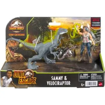 Jurassic World Camp Cretaceous Figure Set with Velociraptor
