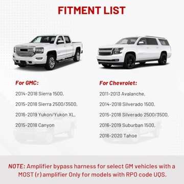 RED WOLF Car Amplifier Bypass Wiring Harness for GM