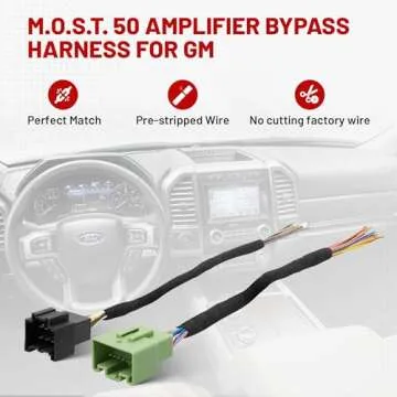 RED WOLF Car Amplifier Bypass Wiring Harness for GM
