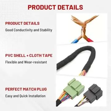 RED WOLF Car Amplifier Bypass Wiring Harness for GM