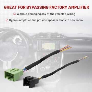 RED WOLF Car Amplifier Bypass Wiring Harness for GM
