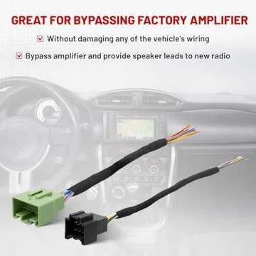 RED WOLF Car Amplifier Bypass Wiring Harness for GM