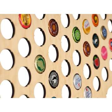 USA Beer Cap Map by Skyline Workshop (Large Maple) - Showcase your beer cap collection - Made in the USA! - Great Christmas Gift!