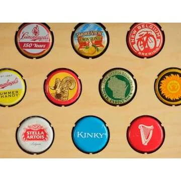 USA Beer Cap Map by Skyline Workshop (Large Maple) - Showcase your beer cap collection - Made in the USA! - Great Christmas Gift!