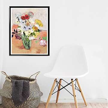 Vincent Van Gogh Art Poster - Japanese Vase with Roses and Anemones Impressionism Wall Art - Perfect...