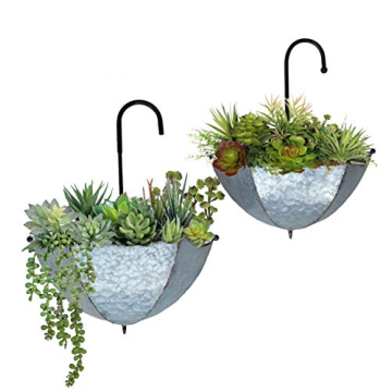 GIFTME Umbrella Hanging Wall Planter Set for Garden Decor