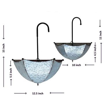 GIFTME Umbrella Hanging Wall Planter Set for Garden Decor