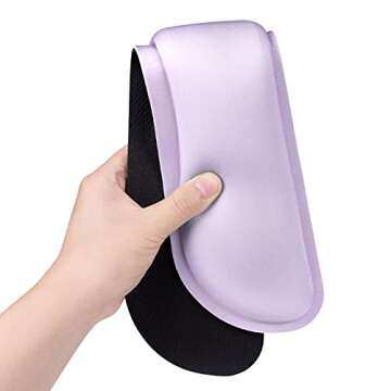 Dapesuom Enlarge Keyboard Wrist Rest Pad, Memory Foam Set Wrist Cushion Support for Easy Typing & Pain Relief, Mouse Wrist Pad, Anti-Slip Wrist Support for Gaming, Computer, Laptop, Vanilla Purple