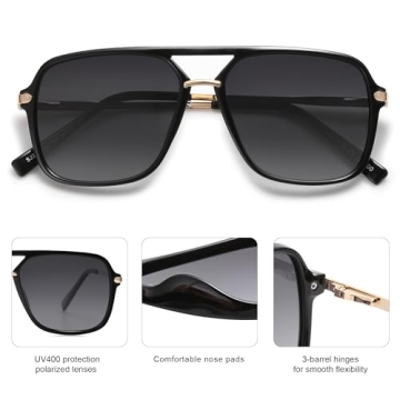 SojoS Retro Polarized Aviator Sunglasses for All Ages