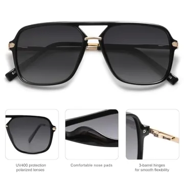 SojoS Retro Polarized Aviator Sunglasses for All Ages