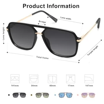 SojoS Retro Polarized Aviator Sunglasses for All Ages