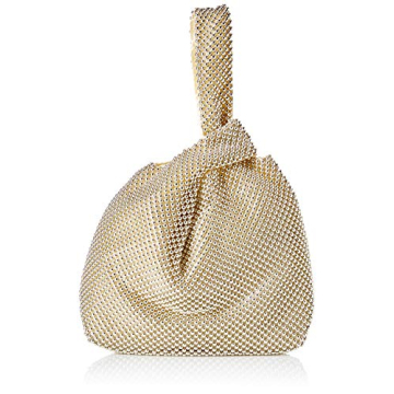 Jessica McClintock Evening Pouch - Elegant Light Gold Clutch