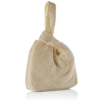 Jessica McClintock Evening Pouch - Elegant Light Gold Clutch