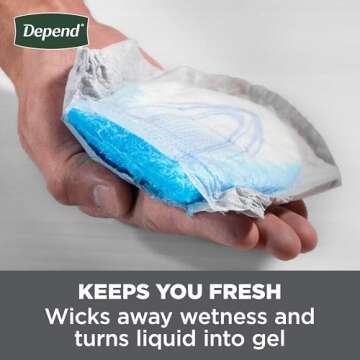 Depend Incontinence Guards/Incontinence Pads for Men/Bladder Control Pads, Maximum Absorbency, 104 Count (2 Packs of 52), Packaging May Vary