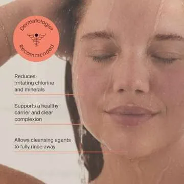 Canopy Filtered Shower Head - High Pressure Shower Head Filter for Hard Water - Shower Filter To Remove Impurities for Healthier Scalp, Skin & Hair - Support Hair Growth & Minimize Breakage - Chrome