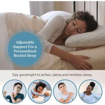 Adjustable Memory Foam Loft Pillow for Comfort Sleep