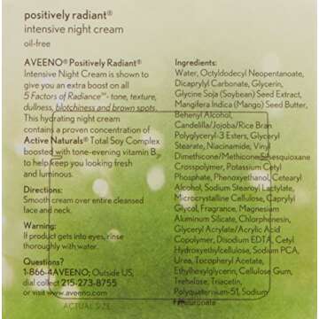 Aveeno Positively Radiant Intensive Night Cream, 1.7 Ounce