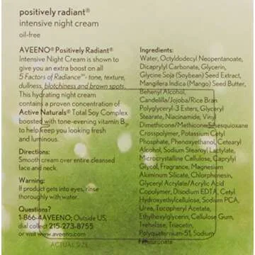 Aveeno Positively Radiant Night Cream for Glowing Skin
