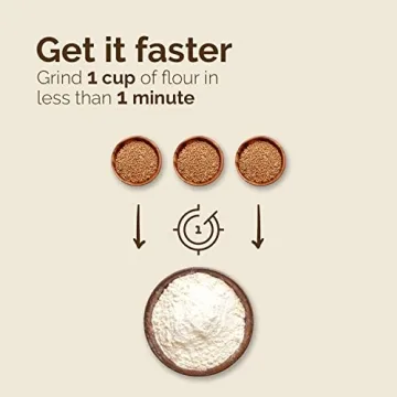 WONDERMILL Manual Hand Grain Mill Red Wonder Junior Deluxe for Dry and Oily Grains - Kitchen Flour Mill, Grain Mill Hand Crank and Spice, Corn, Wheat Stone Mill Grinder