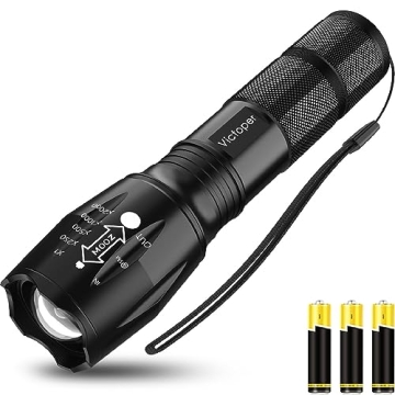 Victoper 2000 Lumens Tactical Flashlight - Waterproof & Zoomable