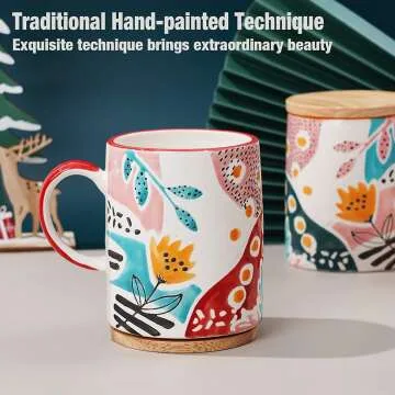 Handpainted Teatime Ceramic for Birthday Gifts