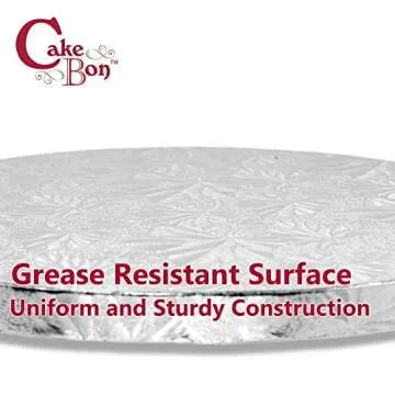 Sturdy Square Cake Boards - 12-Pack 8 Inch - Cakebon