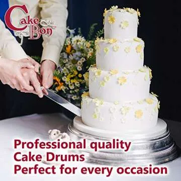 Sturdy Square Cake Boards - 12-Pack 8 Inch - Cakebon