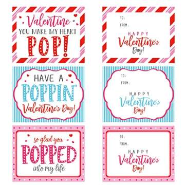 Valentines Day Gifts for Kids - Valentines Day Cards for Kids - Set of 24 Pop Heart Fidget Toys Bulk...