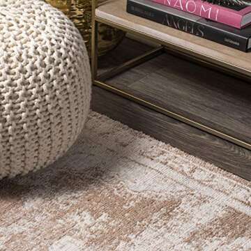 JONATHAN Y MDP400B-210 Alhambra Ornate Medallion Modern Indoor -Area Rug Vintage Bohemian Easy-Cleaning Bedroom Kitchen Living Room Non Shedding, 2 ft x 10 ft, Brown/Cream