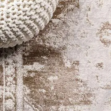 JONATHAN Y MDP400B-210 Alhambra Ornate Medallion Modern Indoor -Area Rug Vintage Bohemian Easy-Cleaning Bedroom Kitchen Living Room Non Shedding, 2 ft x 10 ft, Brown/Cream