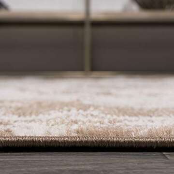 JONATHAN Y MDP400B-210 Alhambra Ornate Medallion Modern Indoor -Area Rug Vintage Bohemian Easy-Cleaning Bedroom Kitchen Living Room Non Shedding, 2 ft x 10 ft, Brown/Cream