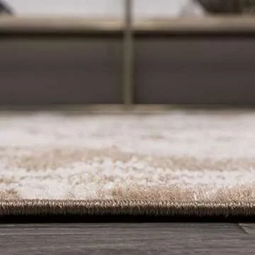 JONATHAN Y MDP400B-210 Alhambra Ornate Medallion Modern Indoor -Area Rug Vintage Bohemian Easy-Cleaning Bedroom Kitchen Living Room Non Shedding, 2 ft x 10 ft, Brown/Cream