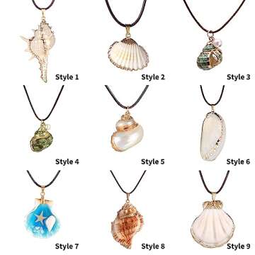 FM FM42 Seashell Necklace - Unique Mermaid Pendant Jewelry