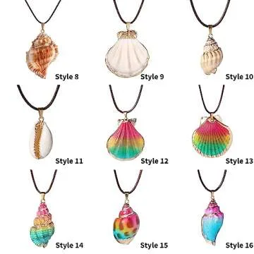 FM FM42 Seashell Necklace - Unique Mermaid Pendant Jewelry