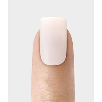 Kiss Salon Acrylic Natural 28 Count Medium Length Flat Tip (Pack of 3)