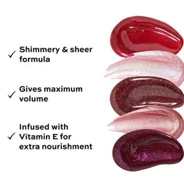 Revolution Shimmer Bomb Lip Gloss, Lip Tint Infused With Vitamin E, Shimmery Finish, Comes In 6 Colors, Glimmer