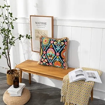 Yurico Vintage Farmhouse Decorative Pillow Covers Pack of 2