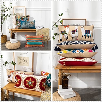 Yurico Vintage Farmhouse Decorative Pillow Covers Pack of 2