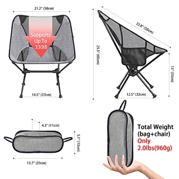 Banzk Portable Folding Chair for Camping and Hiking
