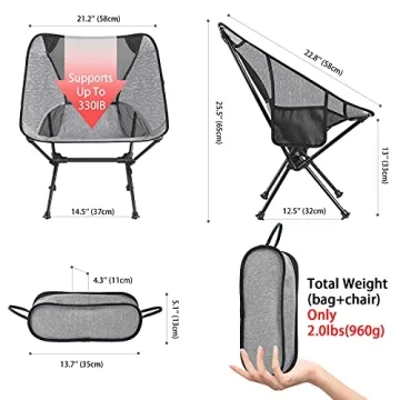 Banzk Portable Folding Chair for Camping and Hiking