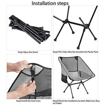 Banzk Portable Folding Chair for Camping and Hiking