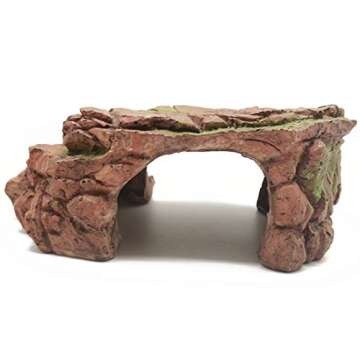 TIHOOD Turtle Platform Rectangular Aquarium Fish Tank Adjustable Turtle Basking Platform Reptile Res...