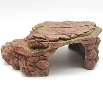 TIHOOD Turtle Platform Rectangular Aquarium Fish Tank Adjustable Turtle Basking Platform Reptile Resting Terrace Tortoise Climbing Platform