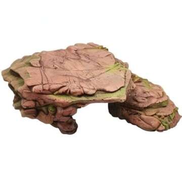 TIHOOD Turtle Platform Rectangular Aquarium Fish Tank Adjustable Turtle Basking Platform Reptile Resting Terrace Tortoise Climbing Platform