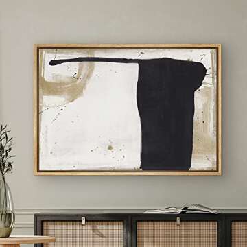 Stylish Black Brown Abstract Canvas Print for Decor
