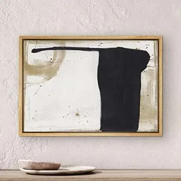 Stylish Black Brown Abstract Canvas Print for Decor