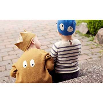 June Bloomy Baby First Birthday Party Knitted Hat 1st Crown Headband Beanie Warm Cap (Yellow)