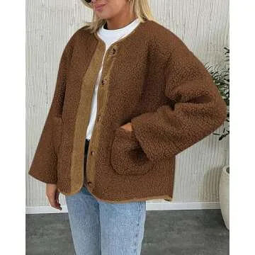 PRETTYGARDEN Women's Cozy Button Up Fleece Sherpa Jacket